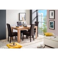 TABLE À MANGER SEULE DOMUS Table de séjour révérsible blanc ou taupe - TABLE À MANGER SEULE DOMUS Table de séjour révérsible blanc ou taupe -