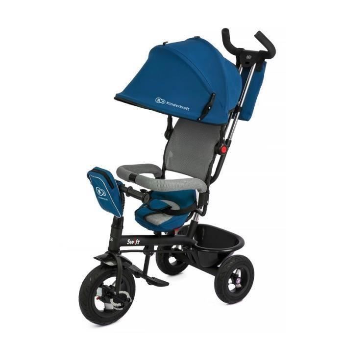 SWIFT TRICYLE BLEU 3 roues Enfant bébé de 1 à 5 ans poussette évolutif
