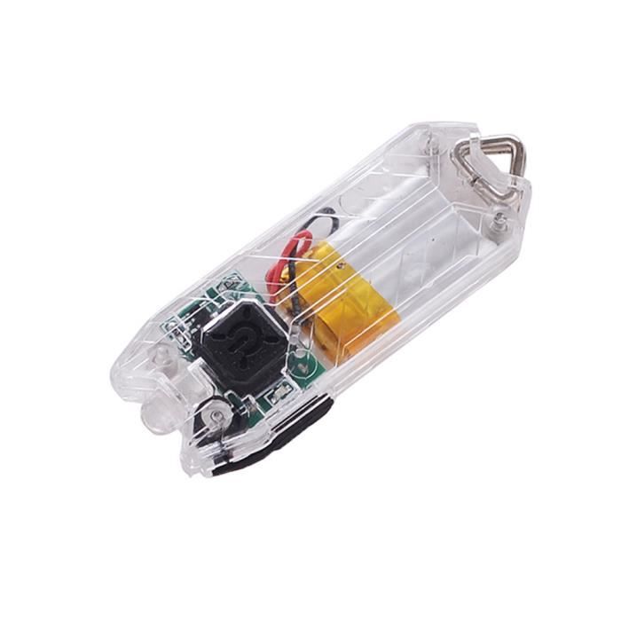 45lm Rechargeable Modes Usb Porte Clés Blanc Led Mini Lampe 2 Torche AL4R5j