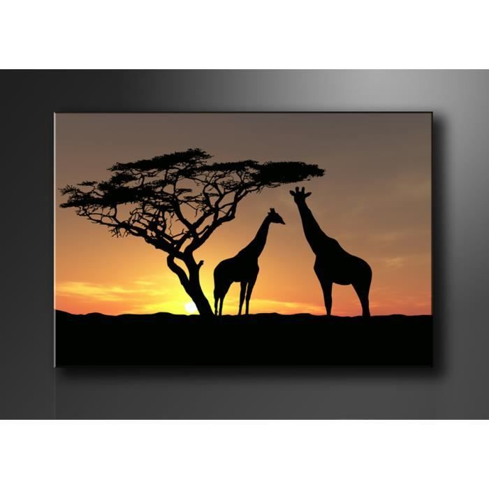 tableau africain girafe