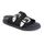 Mules noires en suédine à double brides-37