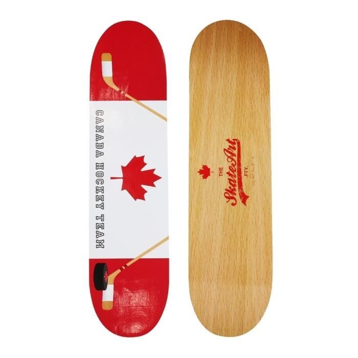 THE CONCEPT FACTORY Etagère Skate Canada - Bois - 5x20x79 cm - Blanc et rouge