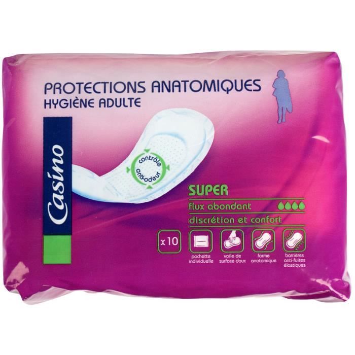 Serviettes hygiéniques pour fuites urinaires CASINO Incontinence