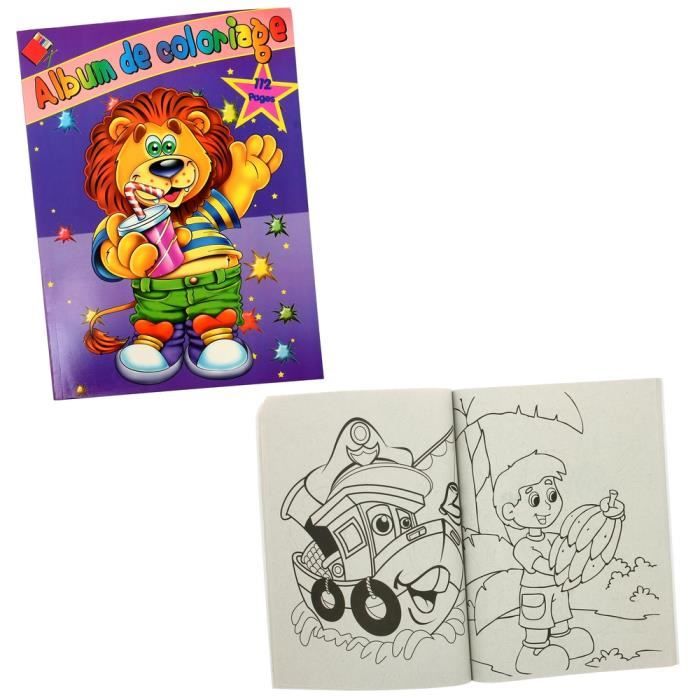 Album De Coloriage 112 Pages Enfant Jouet Lion - Achat / Vente livre de