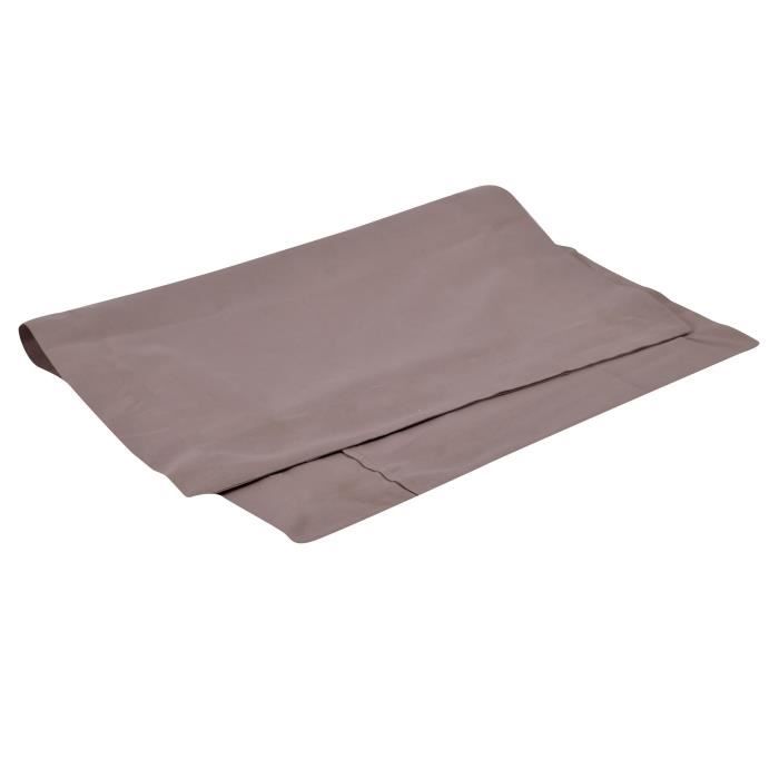 DOUX NID Drap plat - Taupe - 120x180 cm