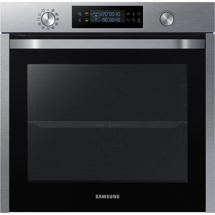 SAMSUNG NV-75K5571BS-Four électrique encastrable twin convection-Chaleur pulsée-75 L-Pyrolyse-Classe A-Inox