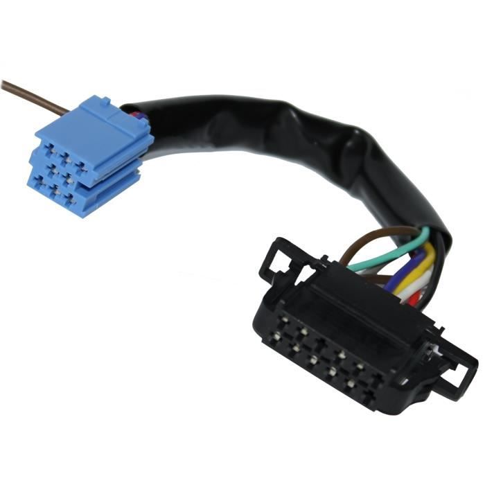 aerzetix cable adaptateur changeur cd mini iso