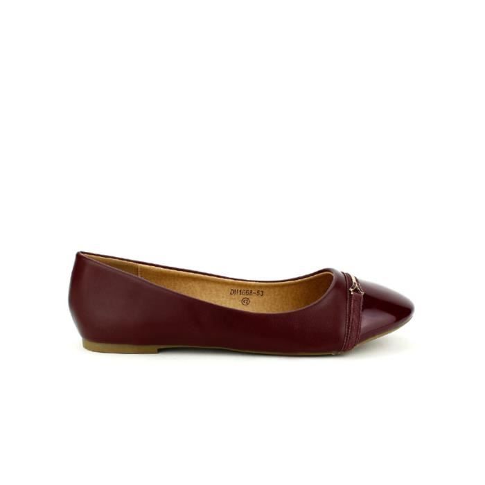 Bordeaux Ballerine Cendriyon Femme Ballerines Chaussures xYqwPq15