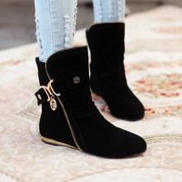 BOTTINE bottes martin-Pure Color talon plat la suède de... BOTTINE bottes martin-Pure Color talon plat la suède de...