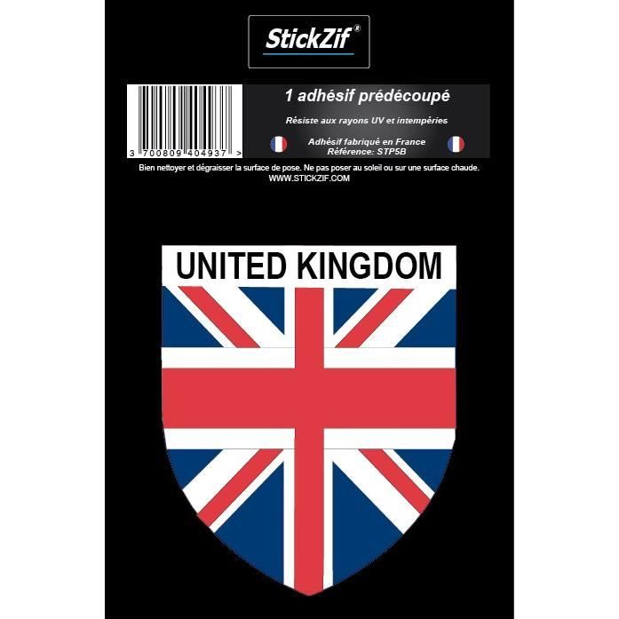 STICKZIF 1 Adhésif Blason Uk STP5B