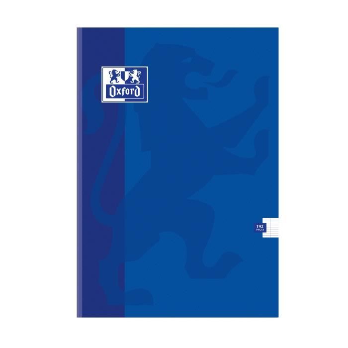 OXFORD Cahier Scolaire classique - 192 pages - 29,7 cm x 21 cm x 0,9 cm