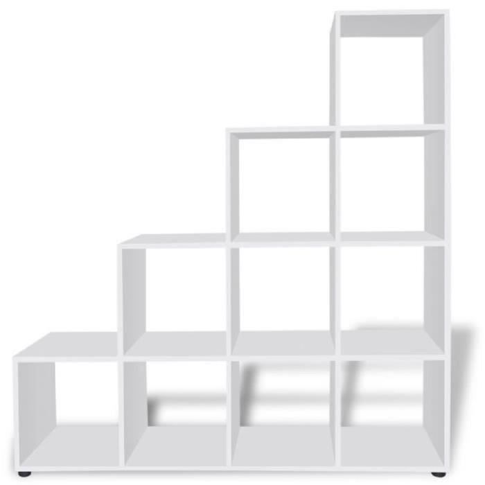 Etagere Bibliotheque Blanche Carré Cubes Escalier Seedtech