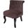 LIZY Fauteuil crapaud en tissu Marron