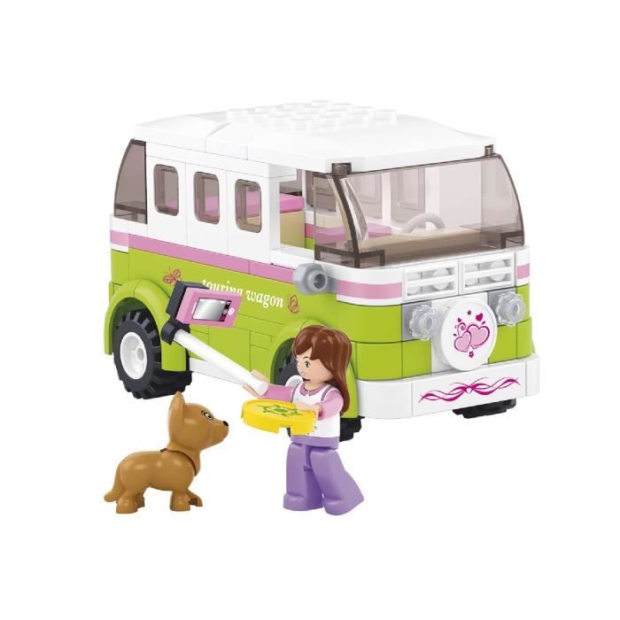 Briques Compatibles Lego Construction Reve de fille Camping car Sluban