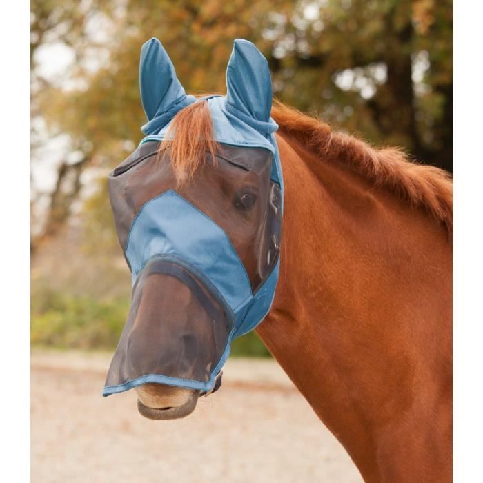 CASQUETTE , SNOOD Bonnet anti,mouche Premium Bleu Poney