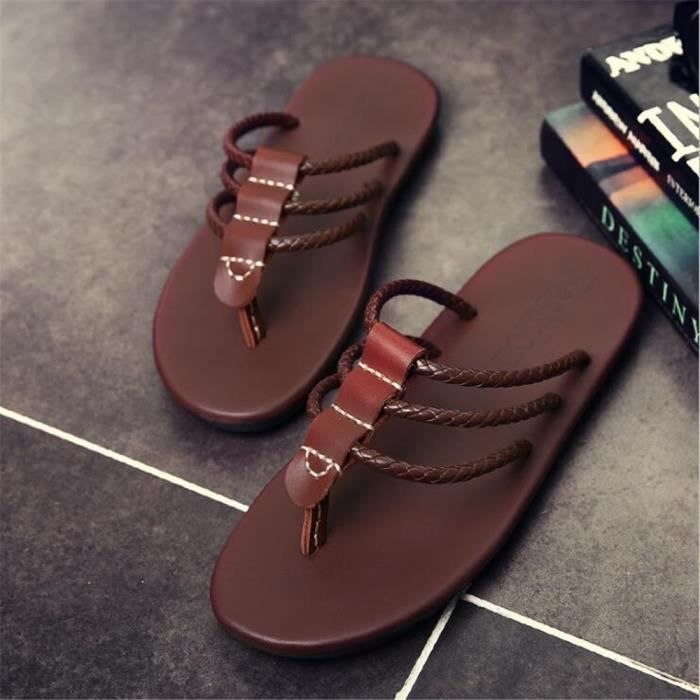 noir Hommes Marron Tong blanc Grande qtpU8Ra8