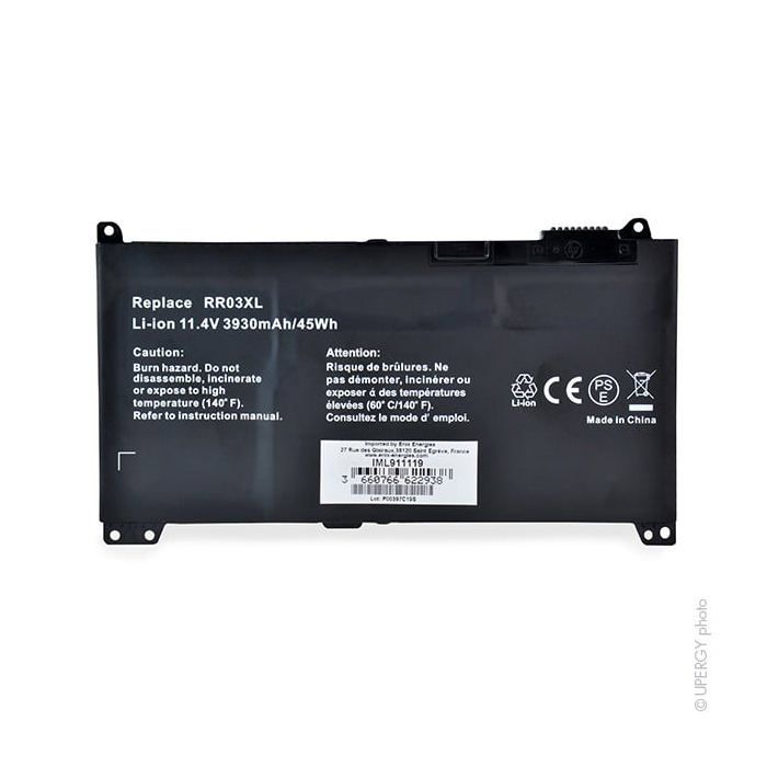 Batterie ordinateur portable 11.4V 3930mAh - RR03XL3
