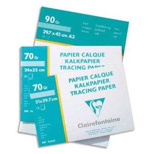 QWORK® Lot De 100 Papier Calque Ipriable - Forat A3-110 G/² - Pour
