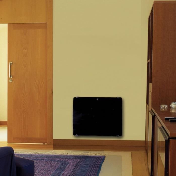 VOLTMAN Radiateur électrique verre galbé à inertie en céramique 2000W LCD programmable