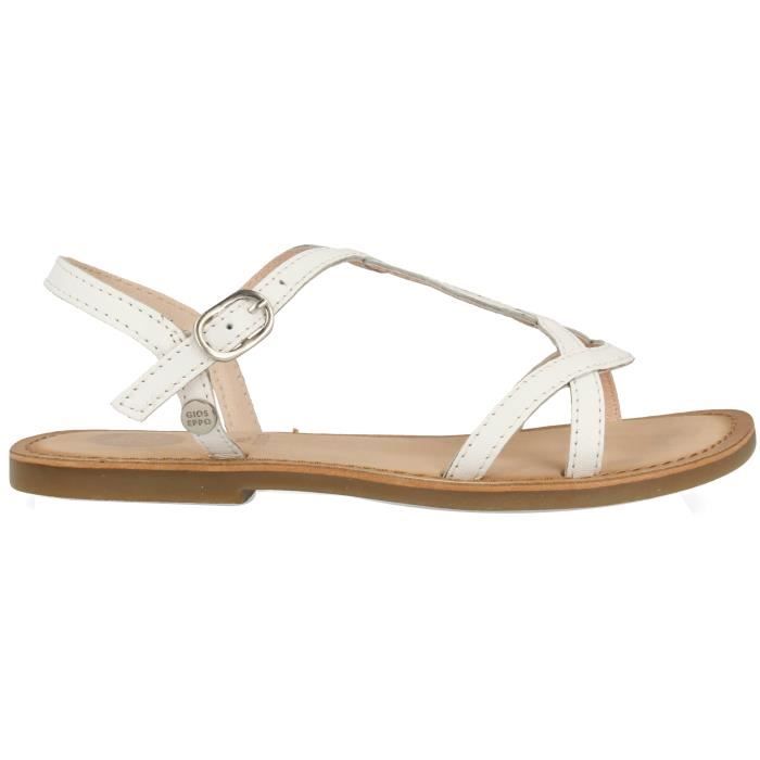 GIOSEPPO Sandales Cuir Blanc Enfant fille