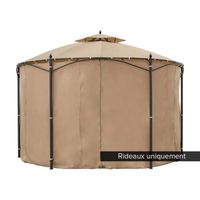 TONNELLE - BARNUM Jeu de 6 rideaux pour la tonnelle ILOHA Ø 3,60 m B TONNELLE - BARNUM Jeu de 6 rideaux pour la tonnelle ILOHA Ø 3,60 m B