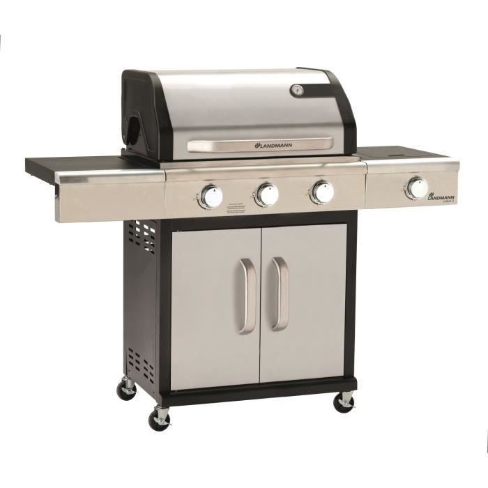 LANDMANN Triton PTS 3.1 Barbecue gaz 3 + 1 brûleurs 65 x 45 cm