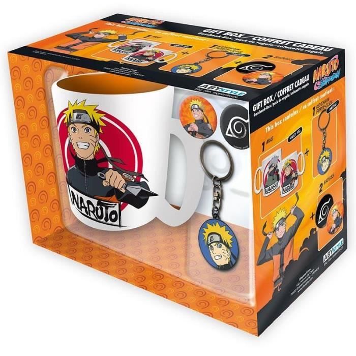 Pack Mug + Porte-clés + Badges Naruto - Naruto - ABYstyle