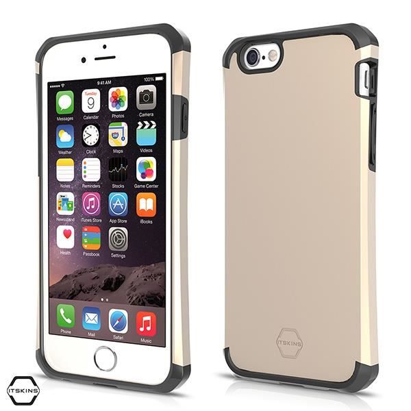 IT SKINS Coque évolution Métallic - iPhone6s+ - Or et Noir