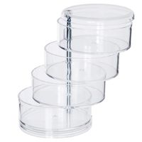 PALETTE DE MAQUILLAGE Boîte de rangement pour cosmétiques ronde - 4 c... PALETTE DE MAQUILLAGE Boîte de rangement pour cosmétiques ronde - 4 c...