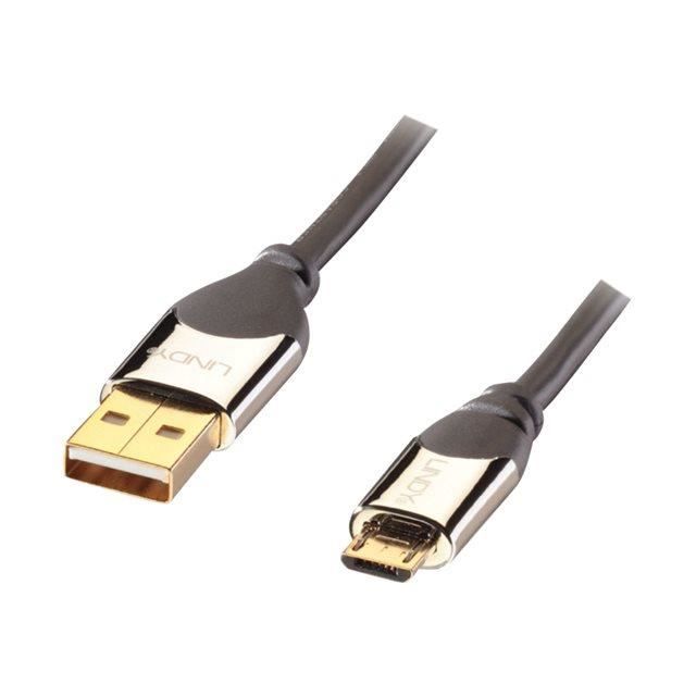 LINDY Câble USB 2.0 CROMO® type A / Micro-B 1m