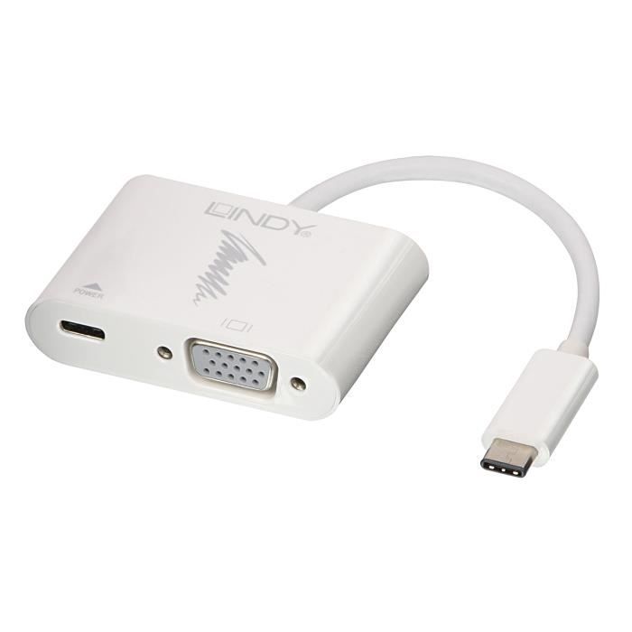 LINDY Adaptateur USB 3.1 Type C vers VGA - avec fonction Power delivery