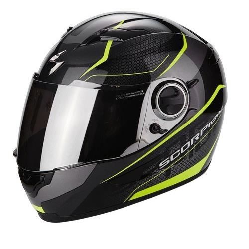 SCORPION Casque Integral Exo 490 Vision Noir Jaune Fluo