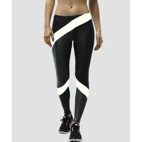 Jogging Femme Taille Haute Compression Sport Leggings Maille Patchwork Taille Haute Yoga Pantalon Gym Legging Collants