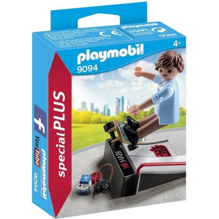 PLAYMOBIL 9094 - Skateur avec rampe
