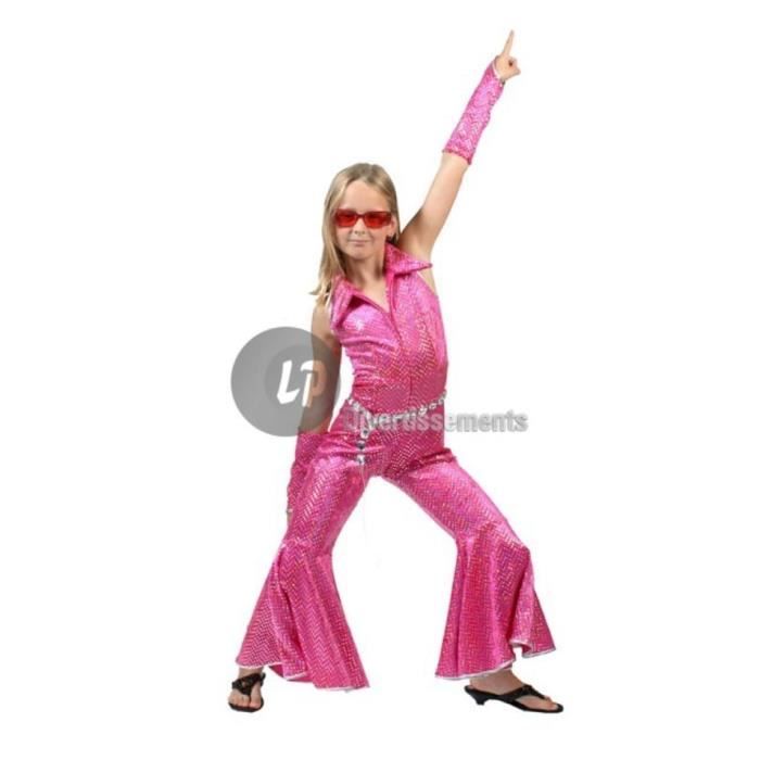 Combinaison Disco Rose  Enfant (4/6 ans   116 cm)   Un costume très