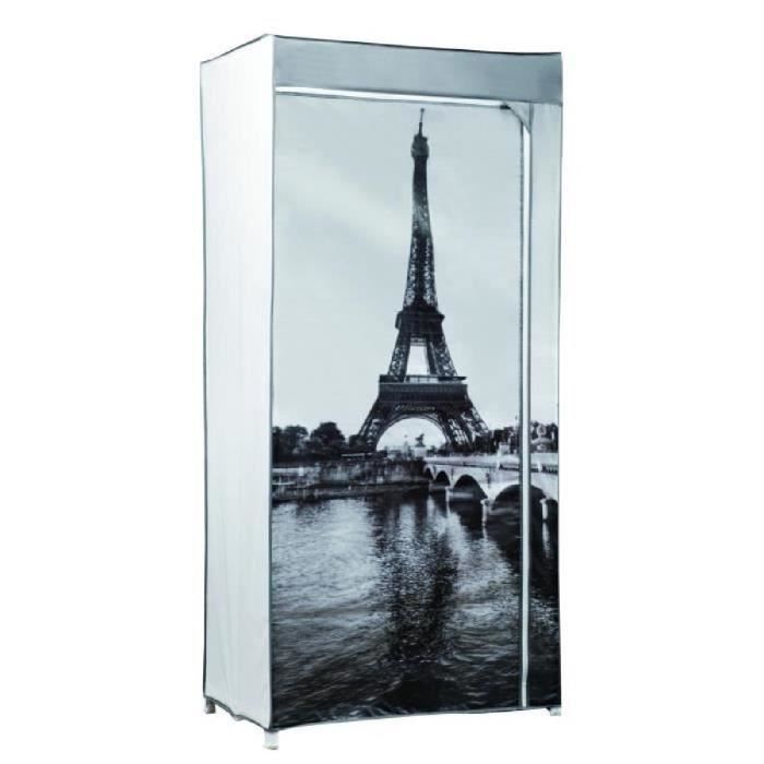 Penderie souple décor Tour Eiffel   Achat / Vente DRESSING   PENDERIE