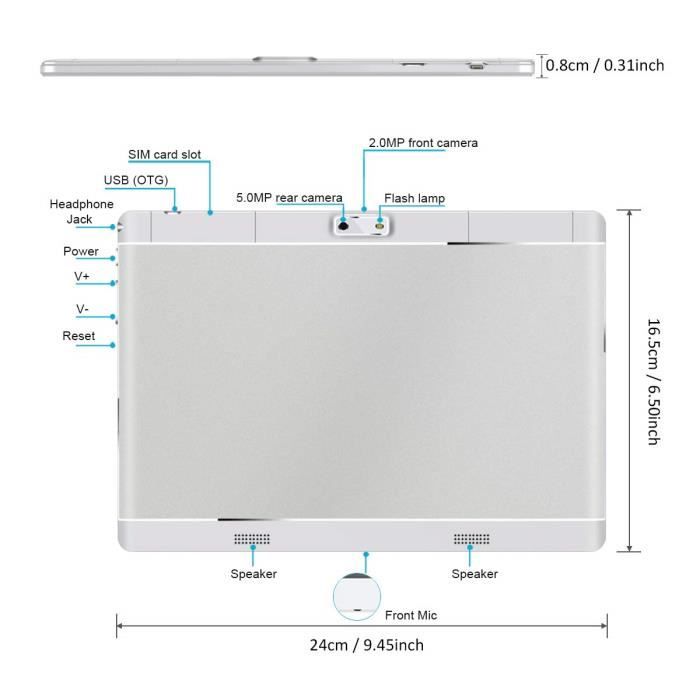 Tablette Tactile 10.1 Pouces Android 7.0,Tablette2