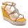 Chaussures à talon jaune