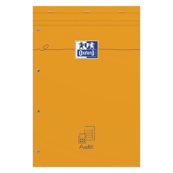 OXFORD Bloc-Notes agrafé - 31,5 cm x 21 cm x 0,7 cm - 160 pages - 80g - Orange