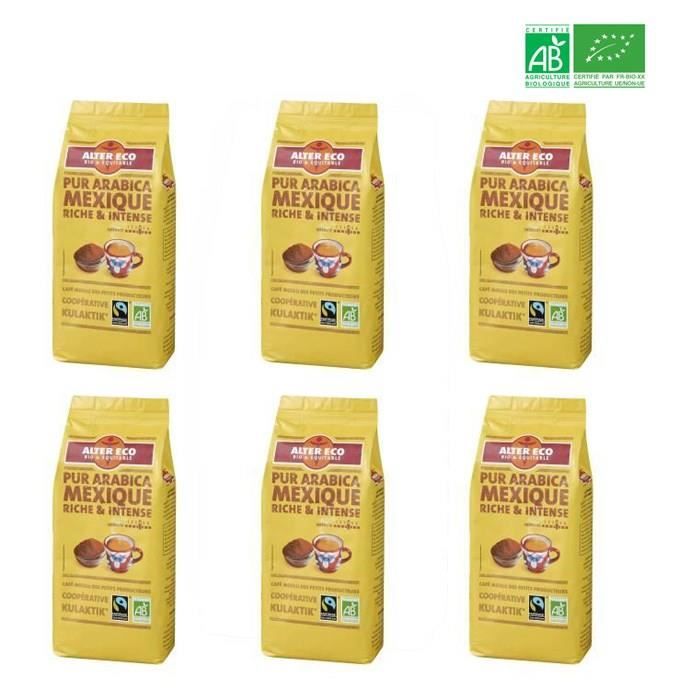 ALTER ECO Café mexique 100% arabica Bio 260g X6