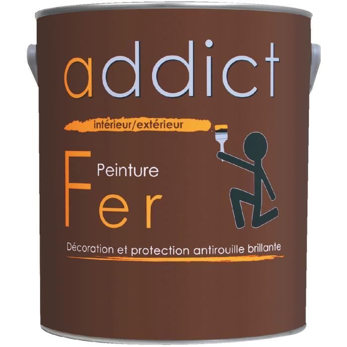 Peinture Addict Fer Addict 25 L Noir Profond Achat Vente
