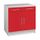 TRENDY Meuble bas 2 portes 2 tiroirs L80cm rouge