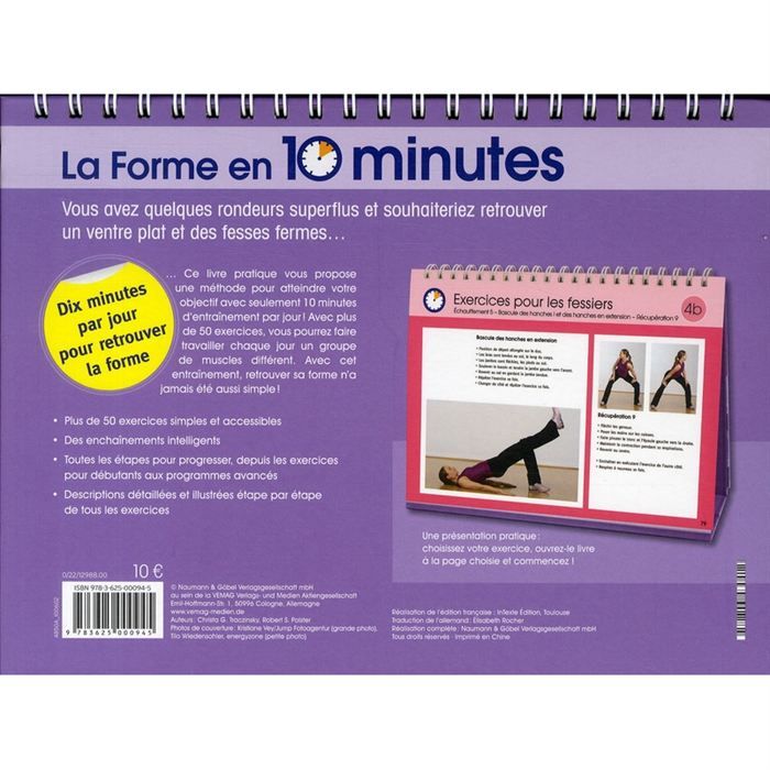 LA FORME EN 10 MINUTES ABDOS FESSES ET JAMBES   Achat / Vente livre