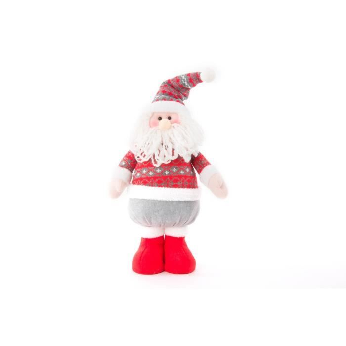 Personnage de Noël Père Noël en tissu 45cm