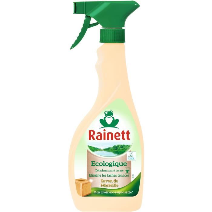 Rainett Détachant Universel Avant Lavage Ecolabel Savon de Marseille - Spray 500ml