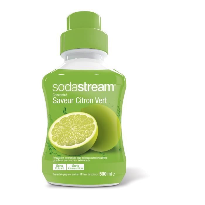 SODASTREAM Concentre saveur citron vert 500 ml Sans colorant Sans arome artificiel