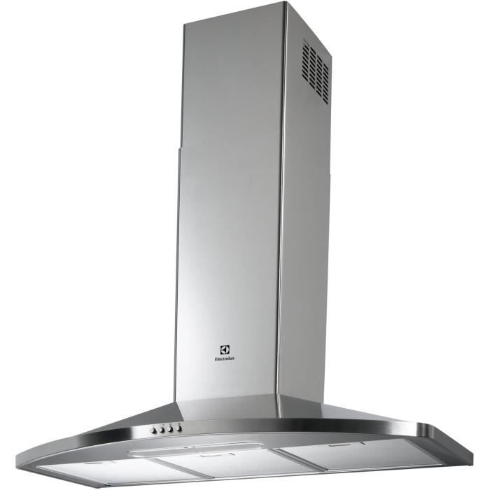 ELECTROLUX EFC90468OX - Hotte décorative murale -Évacuation et recyclage - Débit d'air 610m3-h max - 3 vitesses - Larg. 90 cm - Inox