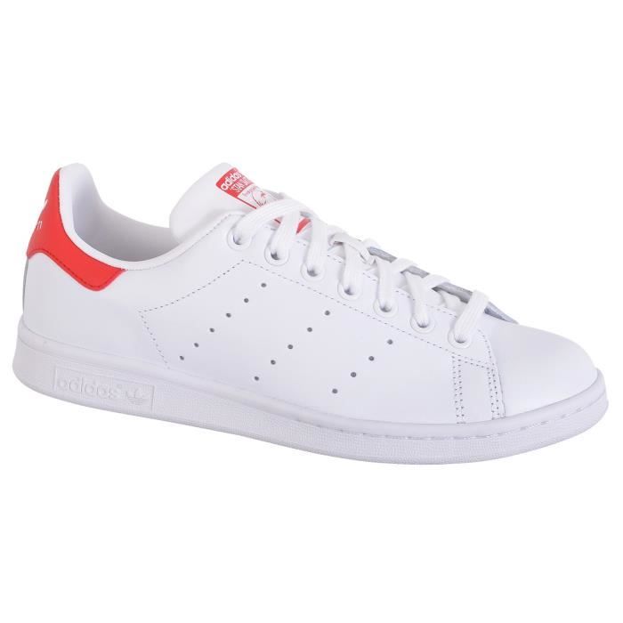 Adidas Originals - Baskets - Homme - Stan Smith - Blanc Rouge Blanc ... Adidas Originals - Baskets - Homme - Stan Smith - Blanc Rouge