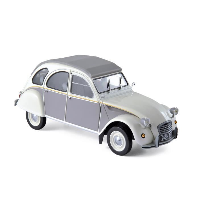 NOREV Citroën 2 CV Dolly 1985 - Blanc Meije & Gris cormoran - Échelle : 1/18