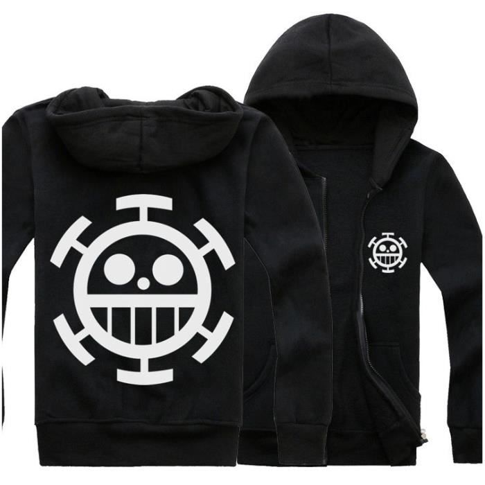 2/9 x 45 Trafalgar sweat Law Anime capuche Veste One Piece à